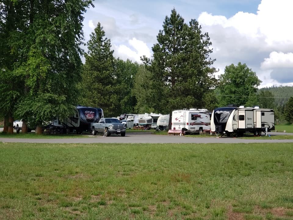 Riverfront RV Park right off I90 freeway called CDA River RV, Riverfront Campground